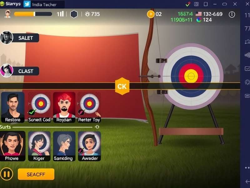India Archery Hero gameplay screenshot showing archery competition